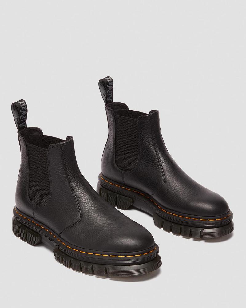 Dr Martens Rikard Lunar Leren Enkellaars Heren Zwart | NL 356XYU